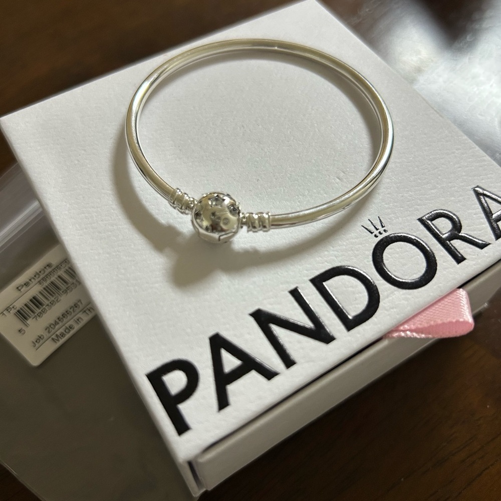 Pandora Silver Star Galaxy Bangle Bracelet